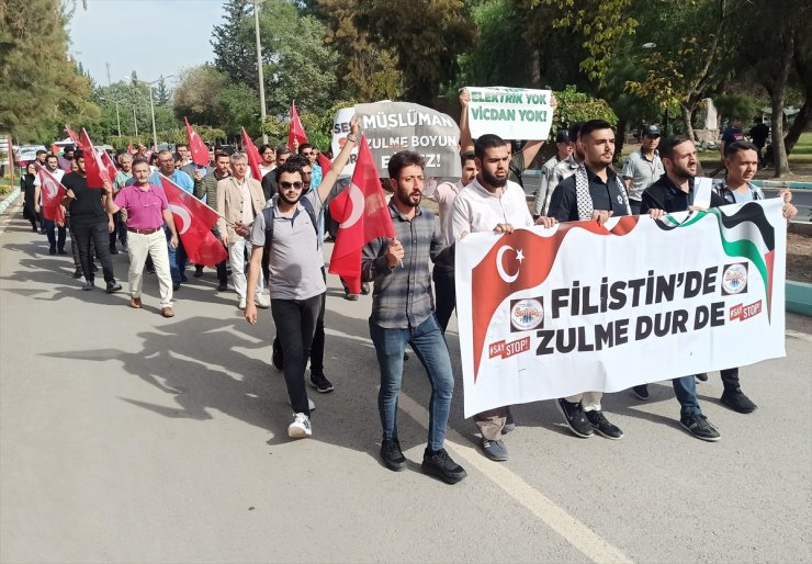 Osmaniye'de üniversite öğrencileri İsrail'in saldırılarını protesto etti