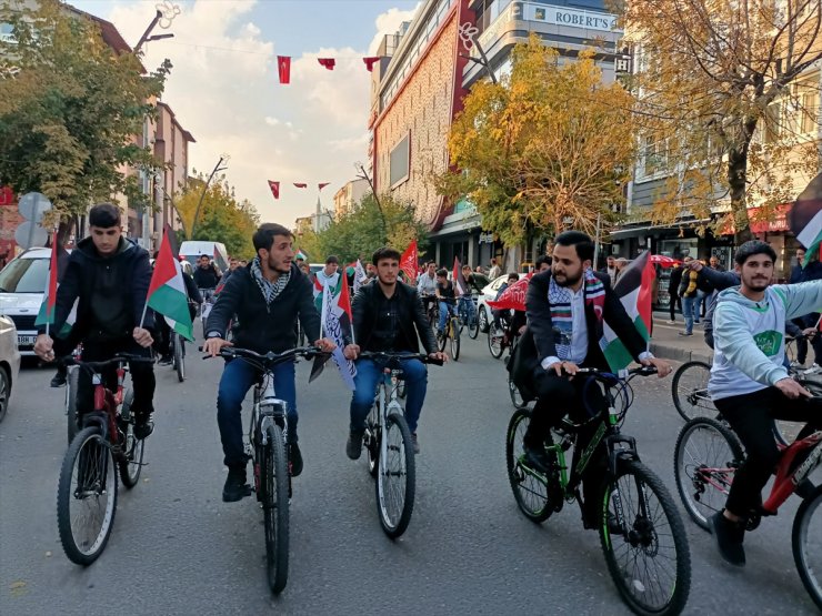 Bingöl'de Gazze’ye destek için pedal çevirdiler