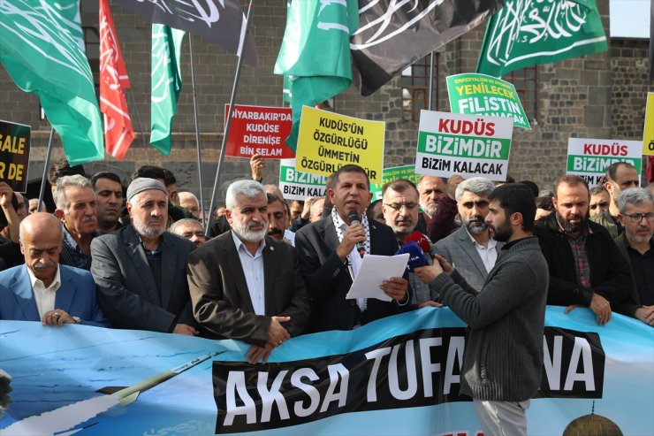 Diyarbakır, Batman, Mardin ve Şırnak'ta İsrail'in Gazze'ye yönelik saldırıları protesto edildi