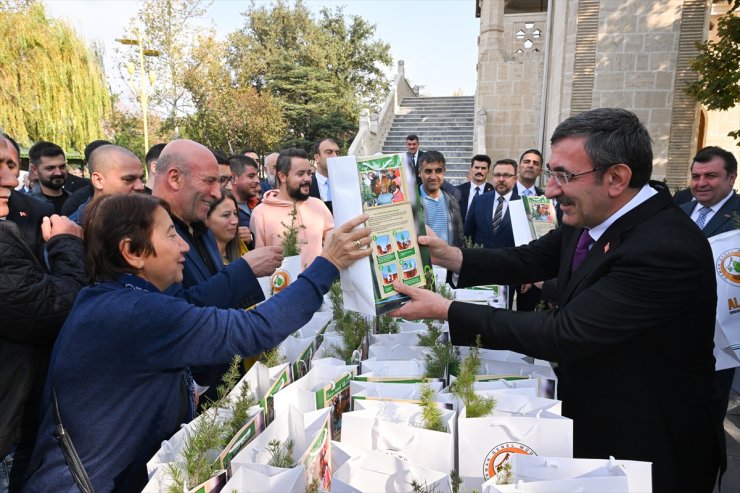 Cumhurbaşkanı Yardımcısı Yılmaz, Milli Ağaçlandırma Günü dolayısıyla fidan dikti: