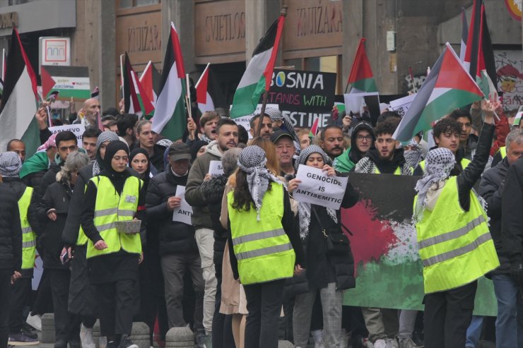 Bosna Hersek'te İsrail'in Gazze'deki saldırıları protesto edildi