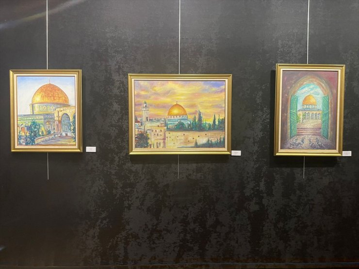 "Kudüs, Taşlar ve Kuşlar" sergisi Dolmabahçe Sanat Galerisi'nde açıldı