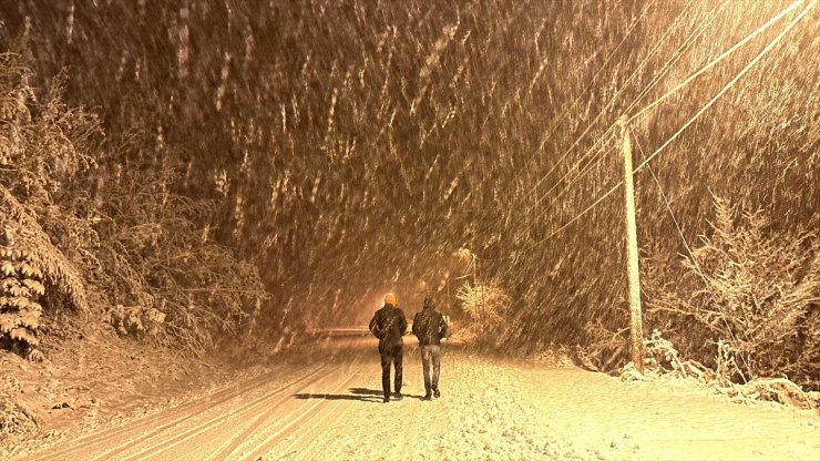 Kastamonu'da kar yağışı etkili oluyor