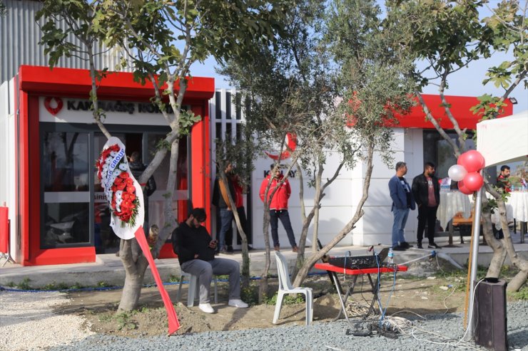 Hatay'da, Türk Kızılay kan bağış noktası açıldı