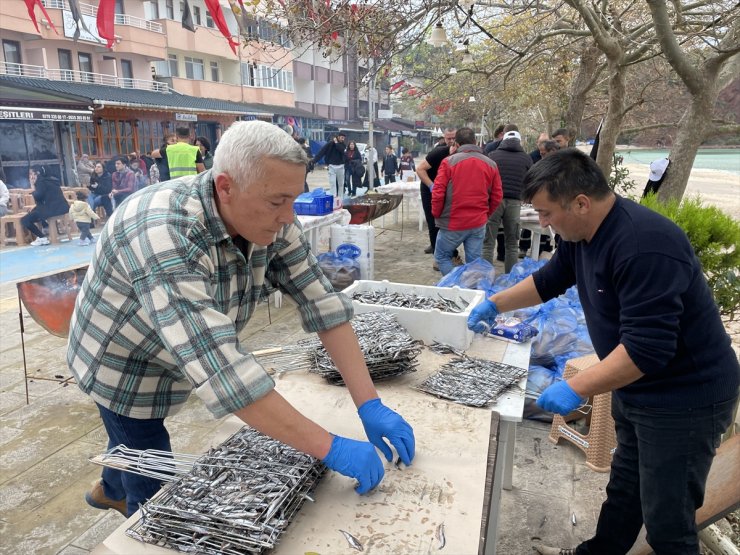 Amasra'daki hamsi şenliğinde yarım ton hamsi dağıtıldı