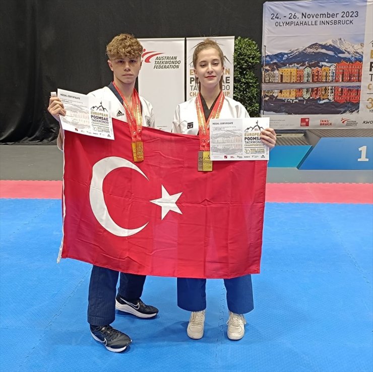 Milli tekvandocular, Avrupa Poomsae Şampiyonası'nda 5 madalya daha kazandı