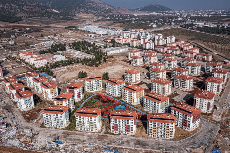 İslahiye'deki deprem konutları havadan görüntülendi