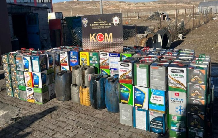 Kars'ta 5 ton 220 litre kaçak akaryakıt ele geçirildi