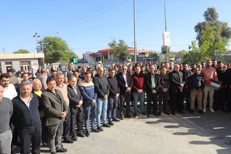 Kerkük'te memurlar Gazze ile dayanışma gösterisi düzenledi