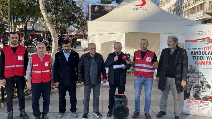 Çorum Filistin Platformundan "Gazze için ambulans ve tıbbi yardım" kampanyası