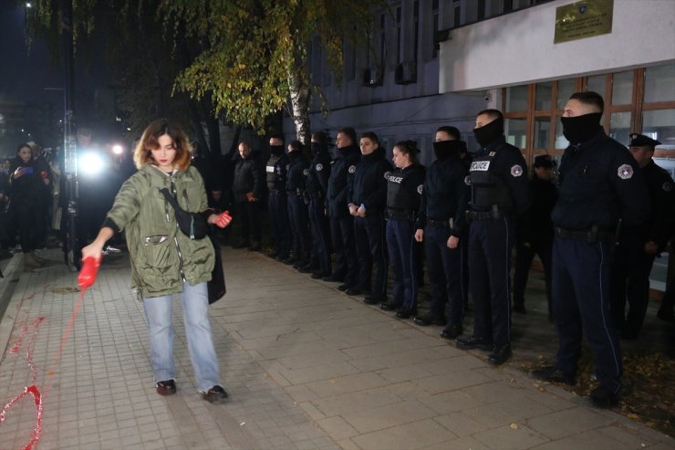 Kosova'da geçen hafta yaşanan kadın cinayeti protesto edildi