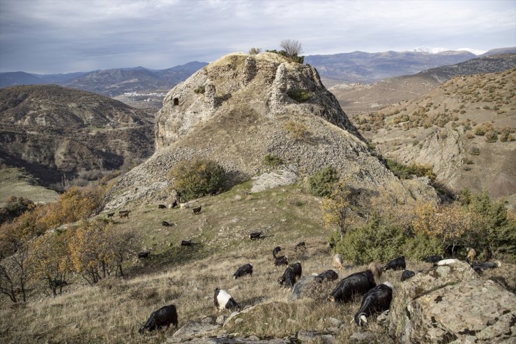 Tunceli'deki tarihi Ambar Kalesi'nin kalıntıları Urartulardan izler taşıyor