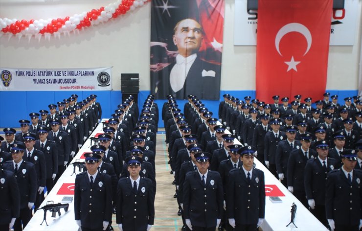 Merzifon POMEM'de eğitimlerini tamamlayan polis adayları yemin etti