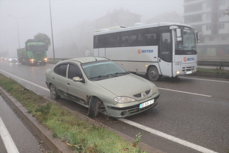 Samsun'da sisin yol açtığı trafik kazalarında 5 kişi yaralandı