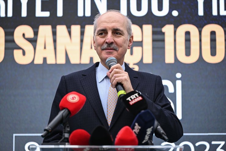 TBMM Başkanı Kurtulmuş, "100 Sanatçı 100 Eser" sergisinin açılışında konuştu: