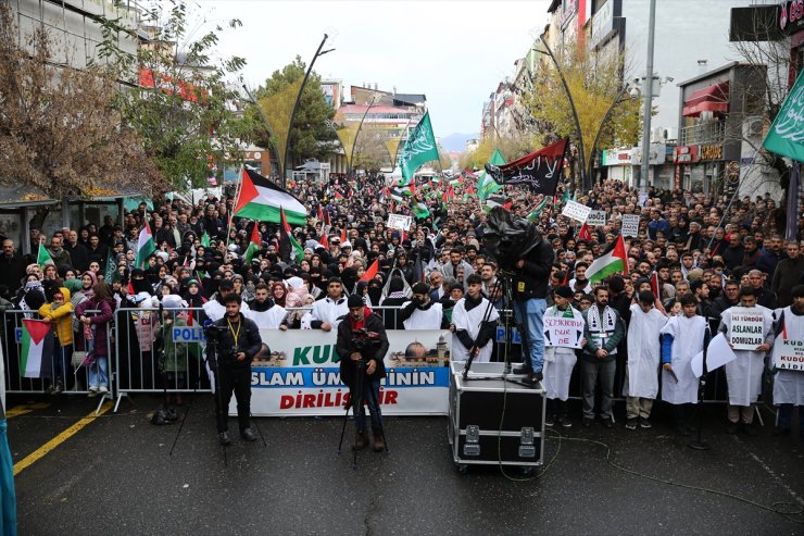 Bingöl'de HÜDA PAR'dan Filistin'e destek mitingi