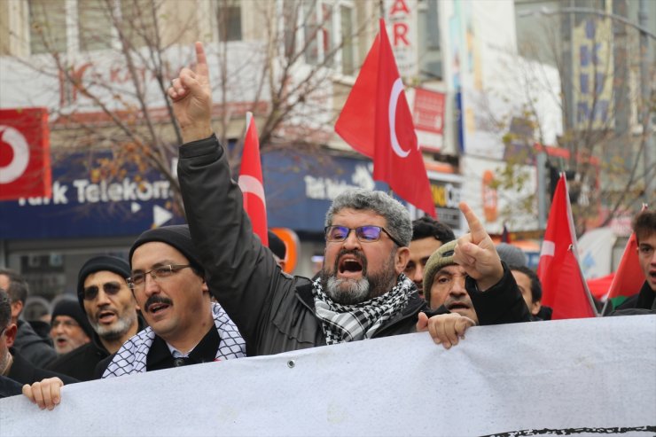 Burdur'da İsrail'in Gazze'ye yönelik saldırıları protesto edildi