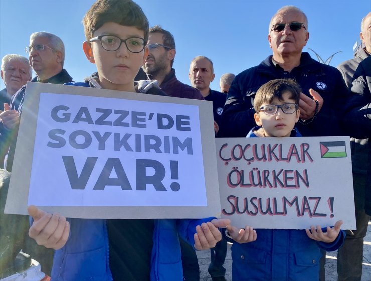 Kırşehir ve Kayseri'de İsrail'in Gazze'ye yönelik saldırıları protesto edildi