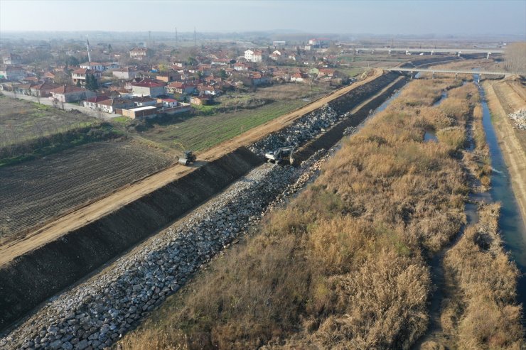 Meriç'in "sigortası" Kanal Edirne, taşkınlara karşı güçlendiriliyor