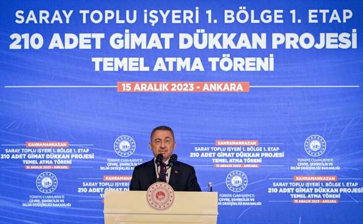 Bakan Özhaseki, Kahramankazan'daki GİMAT Dükkan Projesi'nin temel atma töreninde konuştu: