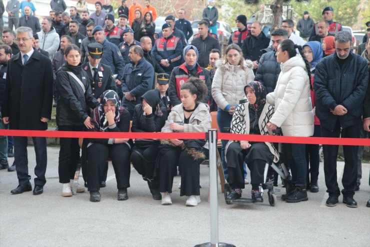 Bolu'da trafik kazası sonrası hastanede hayatını kaybeden jandarma personeli için tören yapıldı