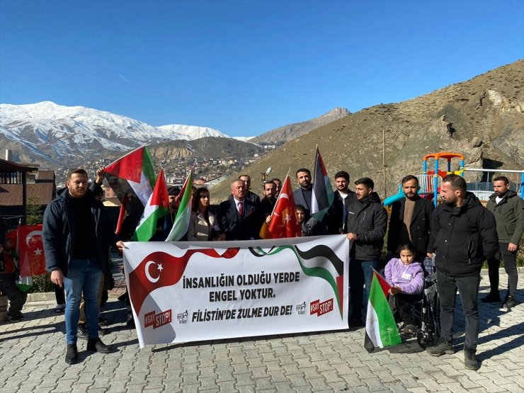 Van ve Hakkari'de İsrail'in Gazze'ye yönelik saldırılarına tepki