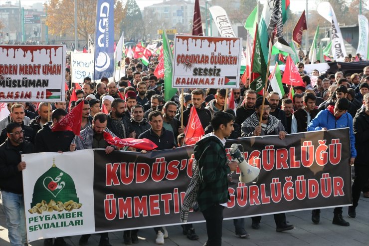 Konya ve Afyonkarahisar'da İsrail'in Gazze'ye saldırıları protesto edildi