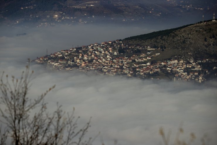 Saraybosna'da hava kirliliği nedeniyle görüş mesafesi azaldı