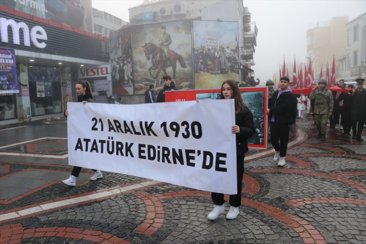 Gazi Mustafa Kemal Atatürk'ün Edirne'ye gelişinin 93. yıl dönümü kutlandı