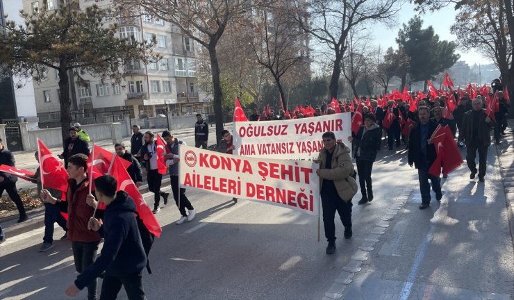 Konya ile Aksaray'da şehit ve gazi derneklerinden terör saldırılarına tepki