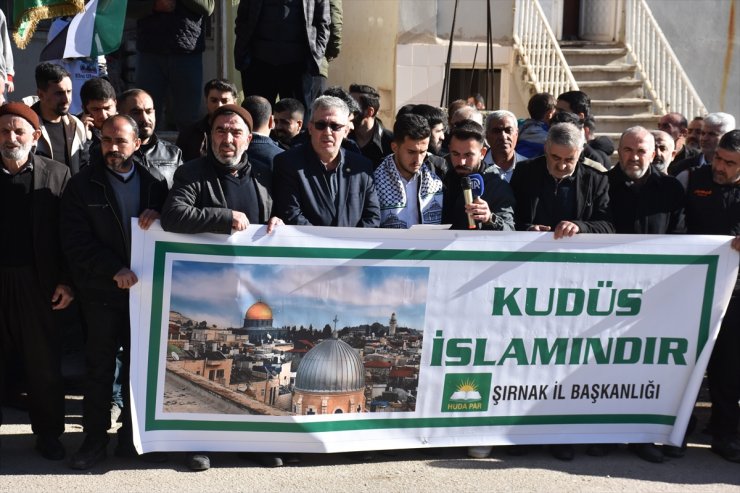 Şırnak'ta İsrail'in Gazze'ye yönelik saldırılarına tepki gösterildi