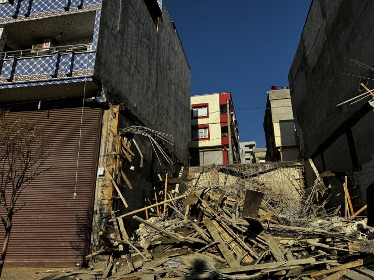 Gaziantep'te inşaatın tablasının çökmesi sonucu 2 işçi yaralandı