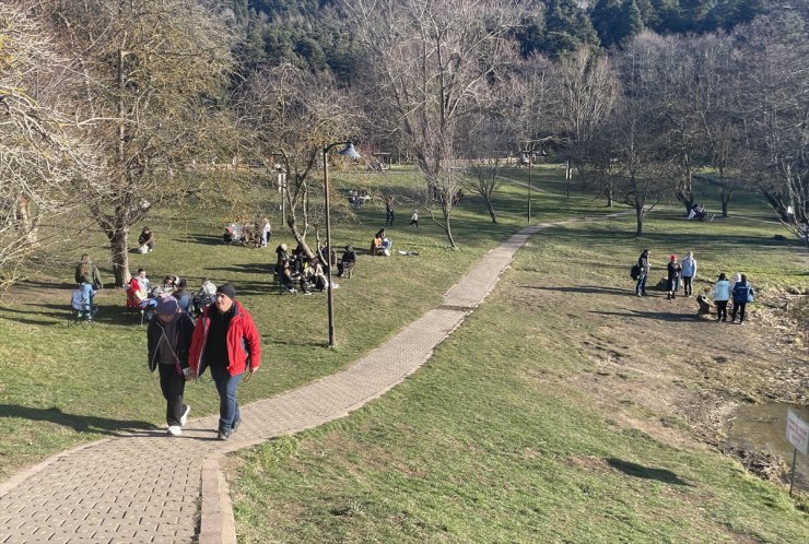 Hafta sonunu fırsat bilenler Gölcük Tabiat Parkı'nda yoğunluk oluşturdu