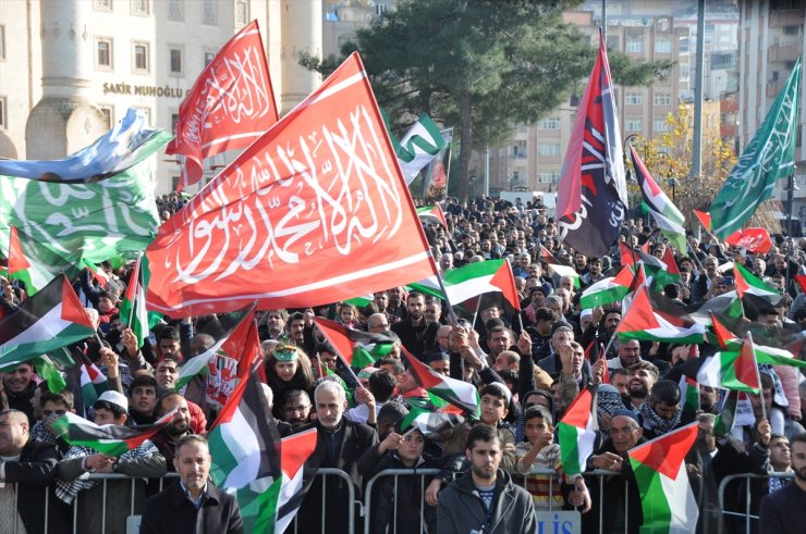 Mardin'de Gazze'ye destek mitingi düzenlendi