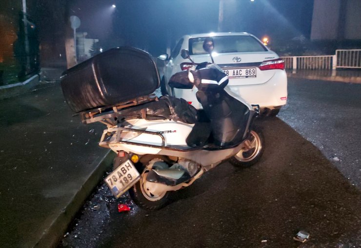 Karabük'te motosiklet ile otomobilin çarpışması sonucu 1 kişi yaralandı