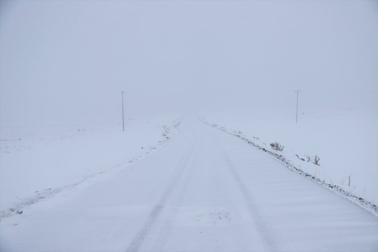 Kars'ta kar ve tipi etkili oluyor