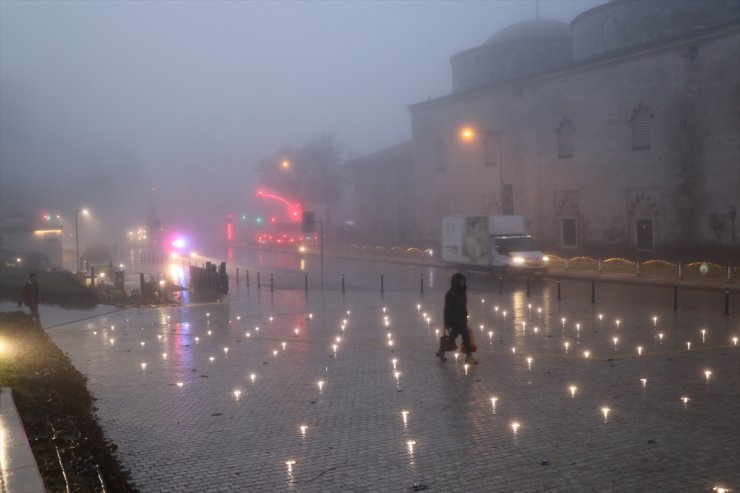 Edirne'de yoğun sis etkili oluyor