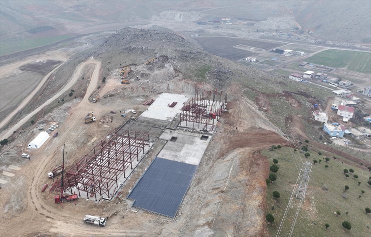Kahramanmaraş'ta Türkoğlu Acil Durum Hastanesi'nin inşası sürüyor