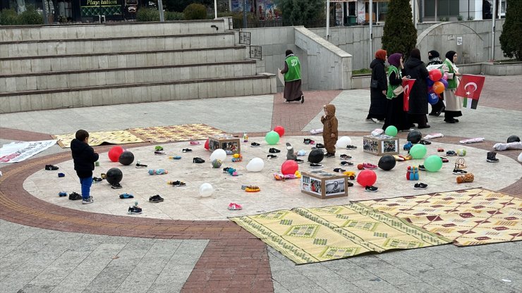 Karabük'te İsrail'in Gazze'ye yönelik saldırıları protesto edildi