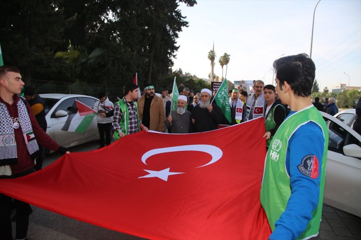 Adana, Osmaniye ve Hatay'da teröre tepki, Gazze'ye destek yürüyüşü düzenlendi