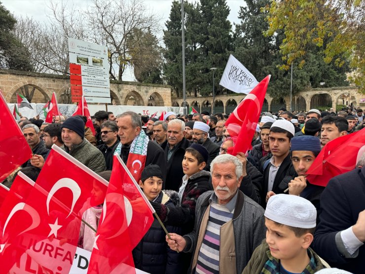 Şanlıurfa'da İsrail'in Gazze saldırıları ile terör örgütü PKK protesto edildi