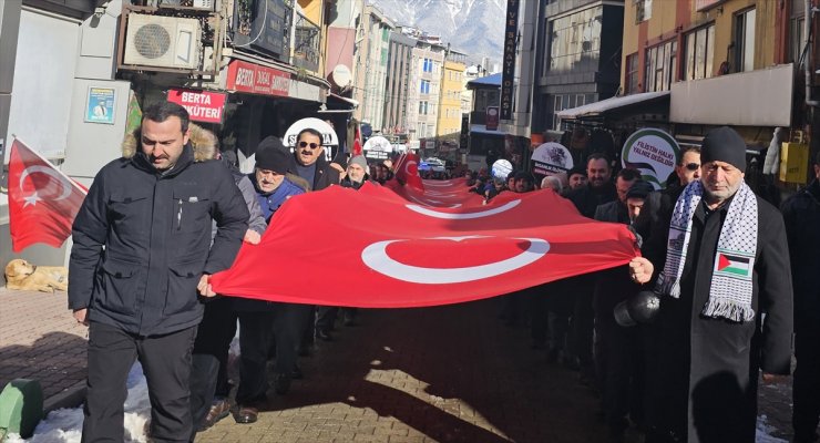 Artvin'de teröre ve İsrail'e tepki yürüyüşü gerçekleştirildi