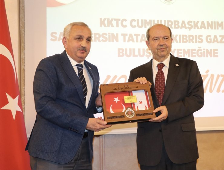 KKTC Cumhurbaşkanı Tatar, Trabzon'da Kıbrıs gazileriyle bir araya geldi: