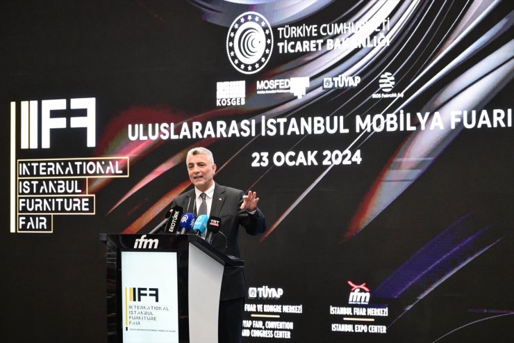 Ticaret Bakanı Bolat, Uluslararası İstanbul Mobilya Fuarı'nın açılışında konuştu: