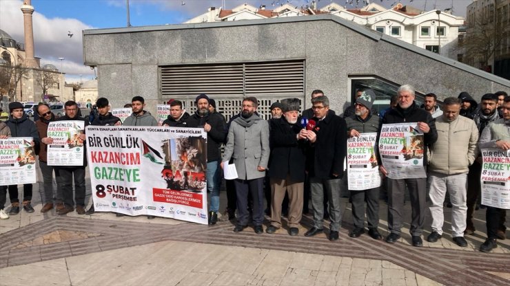 Konya'da "Bir Günlük Kazancım Gazze'ye" yardım kampanyası başlatıldı