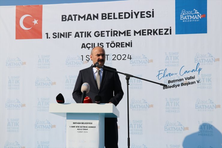 Batman'da 1. Sınıf Atık Getirme Merkezi'nin açılışı yapıldı