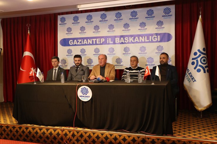 Memleket Partisi Genel Başkanı İnce, Gaziantep'te basın mensuplarıyla buluştu