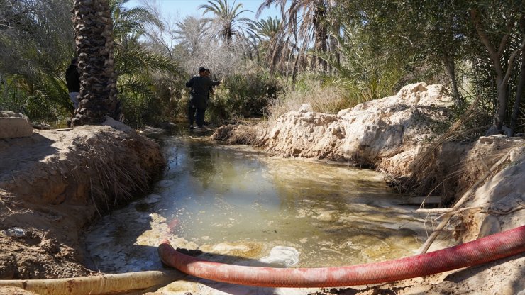 Libya'nın Zliten kentinde yükselen yer altı suları bölgede maddi hasara neden oldu