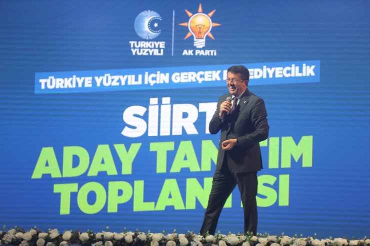 AK Parti'li Zeybekci, partisinin Siirt aday tanıtım toplantısında konuştu: