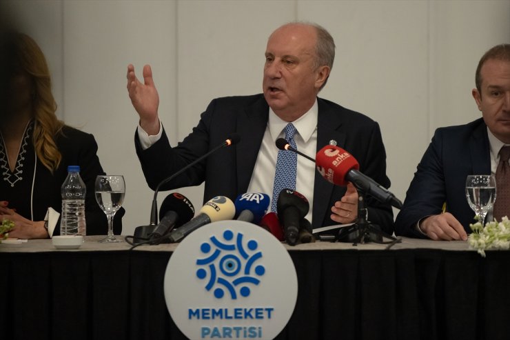 Memleket Partisi Genel Başkanı İnce, partisinin 79 belediye başkan adayını açıkladı